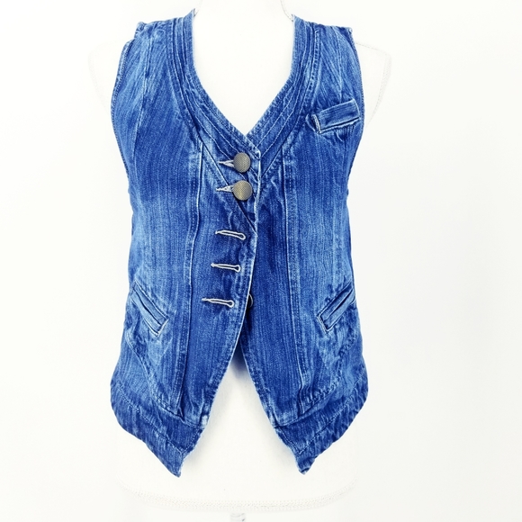 CAbi Jackets & Blazers - *FALL SALE* CAbi Jeans Denim Button Vest - Small, Style 347